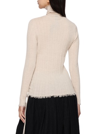 Back View - Click To Enlarge - YA YI - Turtleneck Braiding Knit Top