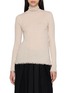 YA YI Turtleneck Braiding Knit Top