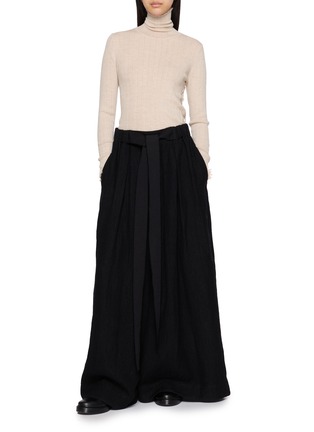 Figure View - Click To Enlarge - YA YI - Turtleneck Braiding Knit Top