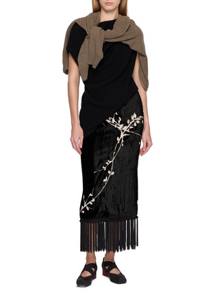Figure View - Click To Enlarge - YA YI - Bohdi Embroidered Maxi Skirt
