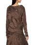 Back View - Click To Enlarge - YA YI - Chime Steel Jacquard Long Sleeve Top