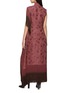 Back View - Click To Enlarge - YA YI - Cascade Fringe Qipao Maxi Dress