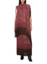 YA YI Cascade Fringe Qipao Maxi Dress