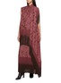 Figure View - Click To Enlarge - YA YI - Cascade Fringe Qipao Maxi Dress