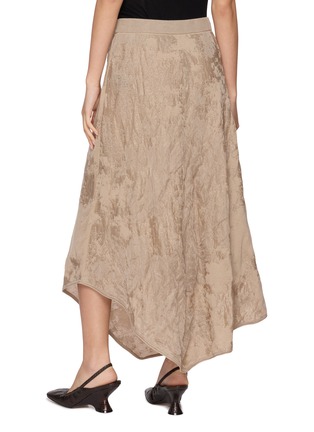 Back View - Click To Enlarge - YA YI - Chime Steel Jacquard Asymmetrical Maxi Skirt
