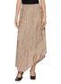 YA YI Chime Steel Jacquard Asymmetrical Maxi Skirt