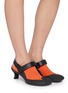 Figure View - Click To Enlarge - LOEWE - 45 Dive Stretch Slingback Pumps