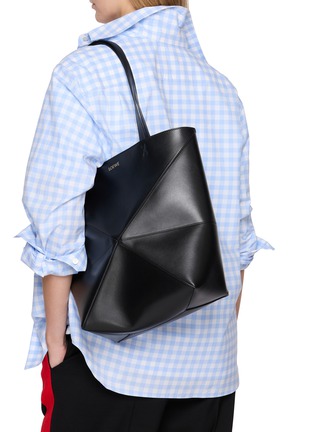 Figure View - Click To Enlarge - LOEWE - Medium Puzzle Fold Leather Tote Bag