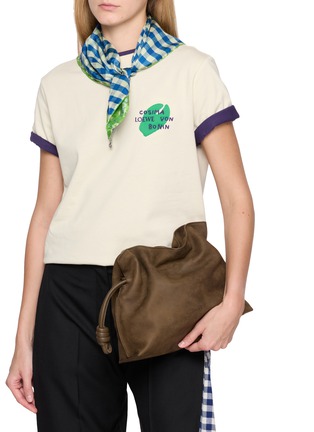 Front View - Click To Enlarge - LOEWE - Medium Flamenco Leather Clutch