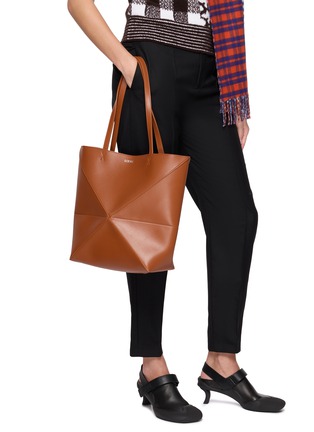 Figure View - Click To Enlarge - LOEWE - Medium Puzzle Fold Leather Tote Bag
