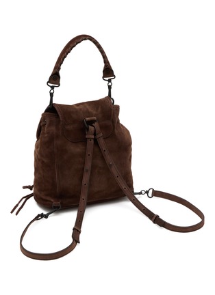 Detail View - Click To Enlarge - BALENCIAGA - Le City Waxed Suede Backpack