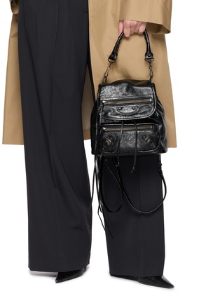 Front View - Click To Enlarge - BALENCIAGA - Le City Leather Backpack