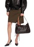 Figure View - Click To Enlarge - BALENCIAGA - Medium Le City Moto Arena Leather Bag