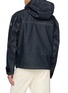 Back View - Click To Enlarge - FUSALP - Hooded Multi Pocket Dark Wash Denim Jacket