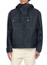 FUSALP Hooded Multi Pocket Dark Wash Denim Jacket