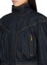 Detail View - Click To Enlarge - ZIMMERMANN - Handkerchief Dark Wash Denim Bomber Jacket