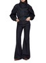 Figure View - Click To Enlarge - ZIMMERMANN - Handkerchief Dark Wash Denim Bomber Jacket