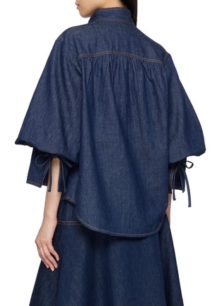 Back View - Click To Enlarge - ZIMMERMANN - Billow Dark Wash Denim Shirt