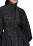  - ZIMMERMANN - Scarf Neck Balloon Sleeve Dark Wash Denim Shirt