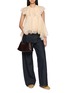 Figure View - Click To Enlarge - ZIMMERMANN - Ascent Lace Trim Silk Linen Flutter Top