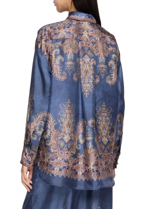 Back View - Click To Enlarge - ZIMMERMANN - Valiant Placement Print Silk Shirt