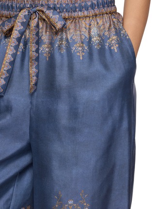  - ZIMMERMANN - Valiant Placement Print Wide Leg Silk Track Pants