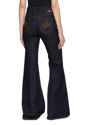 Back View - Click To Enlarge - ZIMMERMANN - Slim Flared Dark Wash Jeans