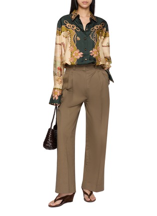 Figure View - Click To Enlarge - ZIMMERMANN - Valiant Placement Print Silk Twill Shirt