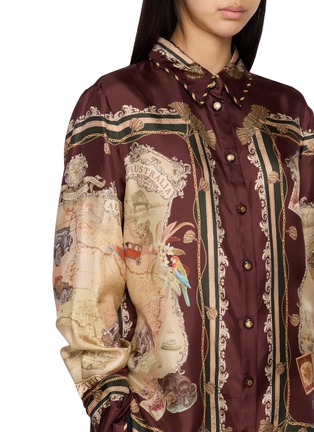  - ZIMMERMANN - Valiant Placement Print Silk Twill Shirt