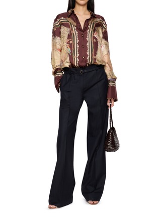 Figure View - Click To Enlarge - ZIMMERMANN - Valiant Placement Print Silk Twill Shirt