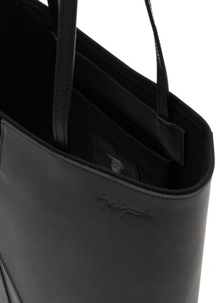 Detail View - Click To Enlarge - DISCORD YOHJI YAMAMOTO - Panel Leather Tote Bag
