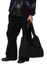 Front View - Click To Enlarge - DISCORD YOHJI YAMAMOTO - Leather Trim Patch Dot Tote Bag