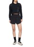 Figure View - Click To Enlarge - AND WANDER - PE Waffle Cropped Long Sleeve T-Shirt
