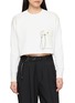 AND WANDER PE Waffle Cropped Long Sleeve T-Shirt