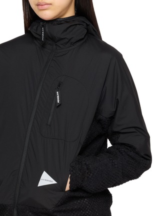  - AND WANDER - Panelled Hooded Air Fleece Zip Up Jacket