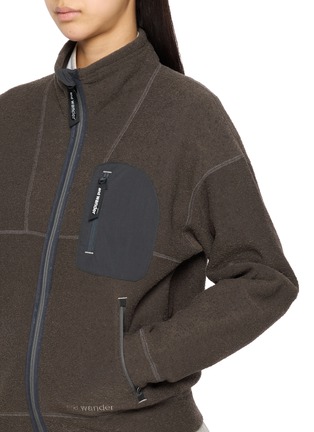  - AND WANDER - 056 Stand Collar Zip Fleece Jacket