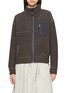 AND WANDER 056 Stand Collar Zip Fleece Jacket