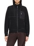 AND WANDER 056 Stand Collar Zip Fleece Jacket