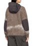 Back View - Click To Enlarge - AND WANDER - Hooded Shaggy Jacquard Knit Zip Up Jacket