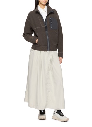 Figure View - Click To Enlarge - AND WANDER - Oversized Belted Cargo Maxi Skirt