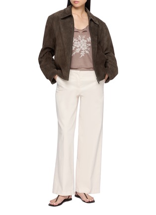 Figure View - Click To Enlarge - SWAYING - Floral Jacquard Layered Knit Tank Top