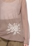  - SWAYING - Floral Jacquard Sheer Knit Top