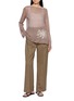 Figure View - Click To Enlarge - SWAYING - Floral Jacquard Sheer Knit Top