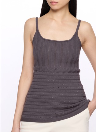  - SWAYING - Pointelle Textured Knit Camisole