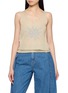 SWAYING Floral Jacquard Layered Knit Tank Top