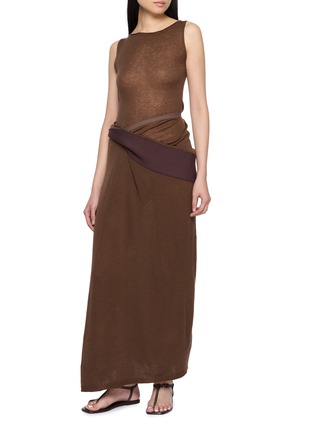 Figure View - Click To Enlarge - SWAYING - Asymmetric Layered Maxi Dress