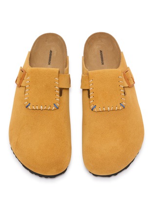 Detail View - Click To Enlarge - BIRKENSTOCK 1774 - x Ader Error Boston Flap Suede Clogs