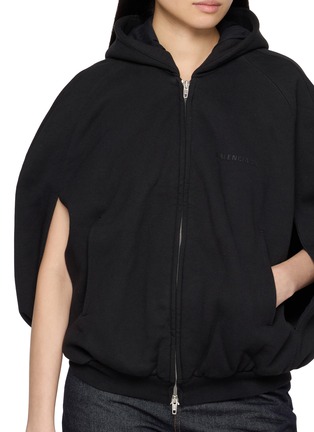  - BALENCIAGA - Balloon Cape Cotton Fleece Hoodie