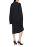 Back View - Click To Enlarge - BALENCIAGA - Tucked In Cotton Midi Dress
