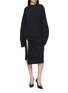 Figure View - Click To Enlarge - BALENCIAGA - Tucked In Cotton Midi Dress